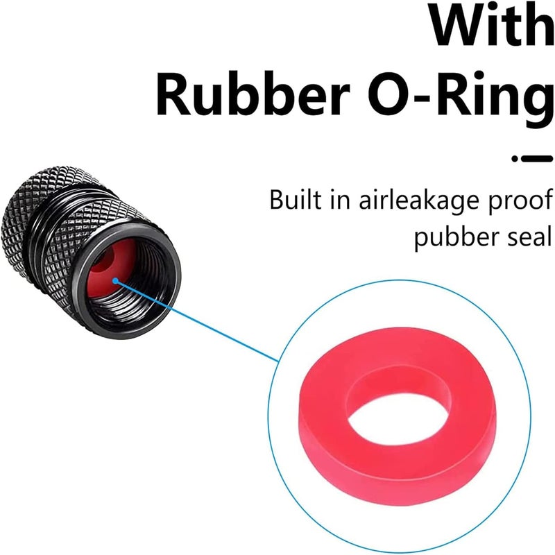 XIGRALUCK Tire Valve Stem Cap for Lexus Metal Tire Stem Cover with Belt O-Ring Air caps Sports Accessories 4 Pieces (Black) - Image 5